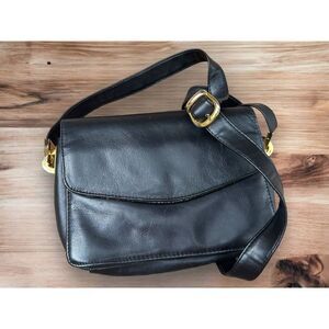 Vintage Worthington Black Crossbody Shoulder Bag Small Purse